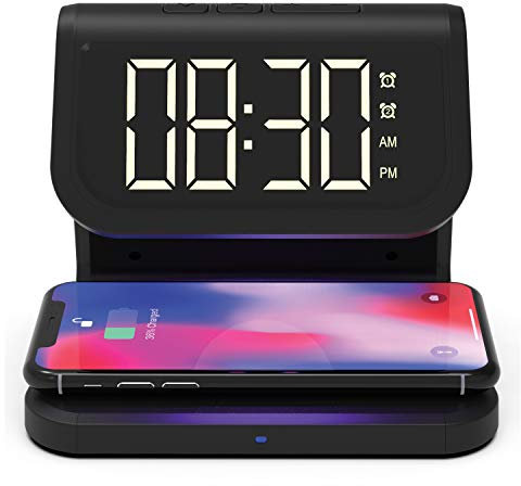 SuperSonic SC-6035QUV Esterilizador UV Qi Cargador inalámbrico Reloj despertador