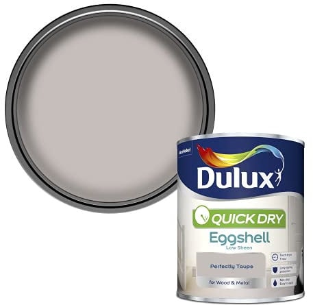 Dulux 5358165 Quick Dry Eggshell Paint, Perfectly Taupe, 750 ML