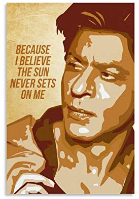 YANDING Shahrukh Khan Poster King of Bollywood Poster Dekorative Malerei Leinwand Wandkunst Wohnzimmer Poster Schlafzimmer Gemälde 40 x 60 cm