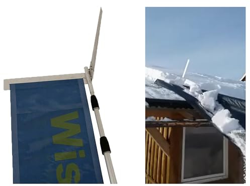Axis Line Schneeräumer Dach Schneerutsche für große Mengen - Dachräumer für Teleskopstange optional wählbar von 6m bis 16 Meter (Schneerutsche+10m+Gripprotector)