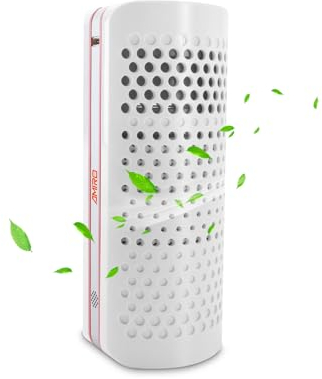 AMIRO Air Purifier with HEPA Filter, Luftreiniger für 99,97% Filterleistung gegen Pollen Staub Rauch für Allergiker Schlafzimmer Haus, weißes Nachtlicht Schlafmodus