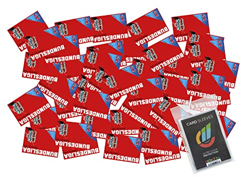Collect-it Topps Match Attax 2021/22-100 Verschiedene, zufällige Karten + 40 Hüllen Sleeves