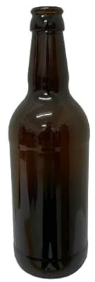 Vigo Presses 500ml Amber Beer Bottles - Store Beer, Cider, Homebrew and Other Drinks - Box of 28 Bottles with Gold Crown Caps