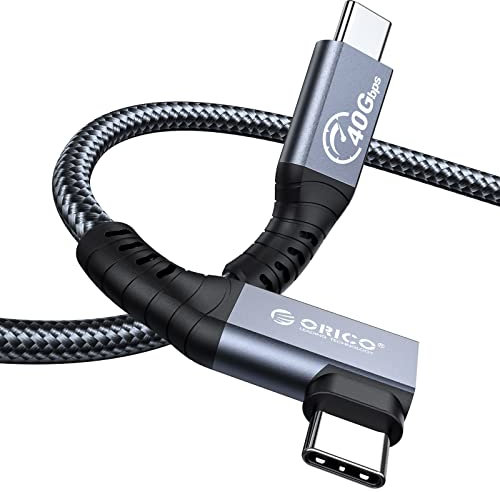ORICO Thunderbolt 4 Cable, USB4 Cable Supports Compatible with Thunderbolt 3 with PD 100W (20V/5A), 40Gb data transmission, 8k@60Hz (Two Displays 4k@60Hz) for Phones, Tablets and Laptops(0.3M)