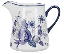London Pottery Pichet à lait LPBRJUGBLU, céramique, ivoire, 250 ml