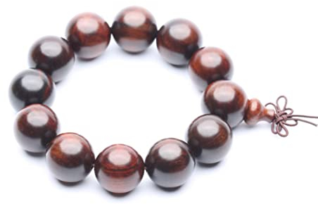 1 x Rosenholz-Armband, große Perlen, Vintage-Holzarmband, handgefertigt, Stretch-Armbänder für Herren, Buddha-Armreifen, Schmuck, 20 mm Perlen