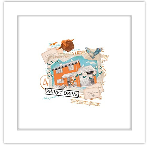 Trends International Gallery Pops Harry Potter - Privet Drive Wall Art Wall Poster, 12 x 12, White Framed Version