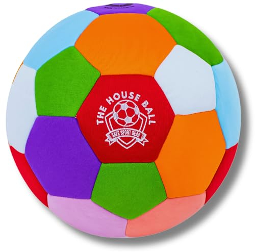 Safe Sport Gear - Der House Ball – Originaler Weicher Softball Fußball Größe 4, Perfekter Softball Kinder, Indoor Fußball für Kinder & Jugendliche, Lustiger, Hochwertiger - The House Ball