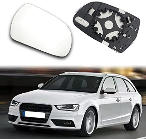 BONRYAN 8K0857536F Ersatzspiegelglas rechter Beifahrerspiegel Asphärisch für Audi A3 8P A4 8K A5 8T