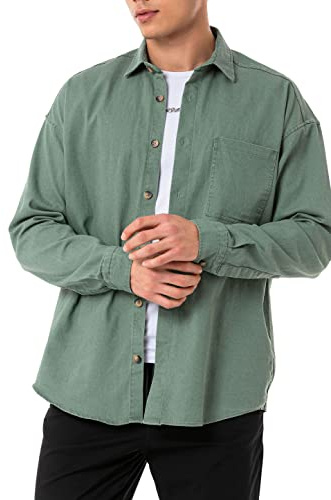 Redbridge Camicia jeans premium denim a maniche lunghe oversize