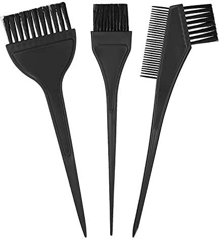 Brocha Tinte Pelo, 3 Piezas Pinceles para Teñir Cabello, Peines Brocha Tinte Pelo de Doble Cara, Herramientas para Teñir Cabello