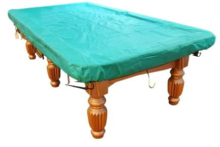 Sinsilvie Funda Billar, Verde & Plata Funda mesa Billar, 7, 8 Funda para Mesa de Billar,Pool Table Cover para Bola Ocho,para Snooker(Green 7 ft)