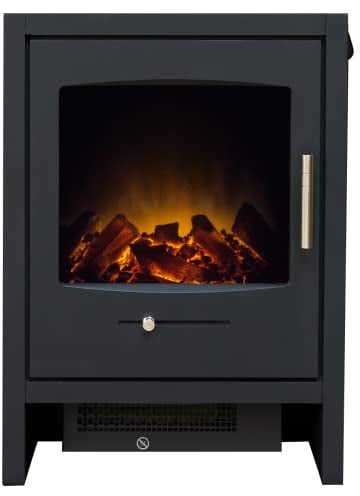 Adam Bergen Elektrokamin mit Heizlüfter, LED Flammeneffekt, Kamin elektrisch mit 0.9/1.8 KW Wärmestufen, Heizer, geräuscharm