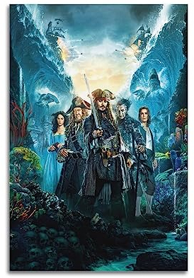 VZRSQZK Poster Fluch der Karibik, Motiv: Tote Männer erzählen keine Geschichten, dekoratives Gemälde, Leinwand-Wandposter und Kunstdruck, modernes Familienschlafzimmer-Dekor-Poster, 20 x 30 cm