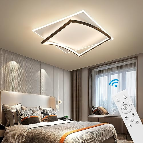 Eurotondisplay SX915-500 LED Deckenleuchte mit Fernbedienung Lichtfarbe/Helligkeit einstellbar schwarz weiß lackierter Alurahmen sehr leicht (SX915-500)
