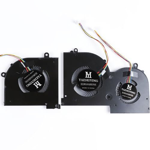 New CPU+GPU Cooling Fan Replacement for MSI GS65 Stealth, WS65, P65 Creator (Intel Core 8TH Gen), MS-16Q1 MS-16Q2 MS-16Q3 (Not for MS-16Q4 16Q5)