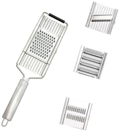 CHUANGOU Rallador de Cocina de Acero Inoxidable,Rallador Plano Multiusos,para Papas, Queso, Zanahorias, Chocolates, Frutas.