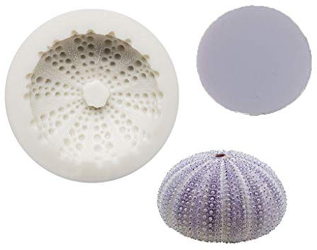 Stampo in silicone a forma di riccio di mare per conchiglie, stampo per decorazione fondente, cioccolato e pasta di gomma, stampo per torte