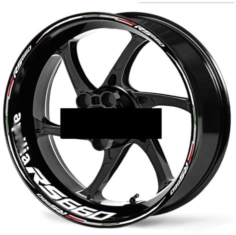 Motorrad Aufkleber Motorrad Rad Für A&PRILIA Für RS660 Für RS 660 Aufkleber Felge Streifen Nabe Aufkleber Band Felgenaufkleber (Color : 1)
