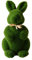 MISNODE Grüne Osterhasen-Dekoration, Künstliche Samt-Moos-Hasen-Statue, Hasen-Tischdekoration für Hochzeit, Ostern, Frühlings-Hasen-Statuen, Niedliche Heimdekoration(Groß)