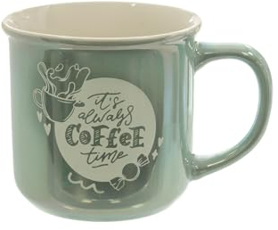 KASANOVA Tazza Mug in Azzurro Perlato It's Always Coffee Time Azzurro