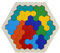 LEEINTO Holz Sechseck Puzzle Tangram Teaser Block Spielzeug Logik Spiel STEM Montessori Geschenk Für Kinder Erwachsene Alle Altersgruppen Holz Sechseck Puzzle