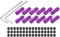 QUARKZMAN Rigid-Kupplung mit Bohrung von 317mm-4mm Länge 25mm φ 10mm M3 Aluminiumlegierung Wellenkupplung Verbinder Lila mit 12pcs Kupplung 48pcs Schrauben 2pcs Schraubenschlüssel