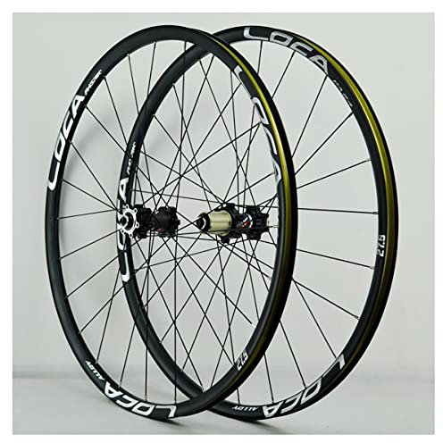 DFNBVDRR Rennrad-Laufradsatz 700c Scheibenbremse Aluminium-Legierung Rennrad-Laufräder Unterstützt 8/9/10/11/12 Gänge Mit Schnellspanner 24 Löcher Vorderrad Hinterrad(Color:Silver)
