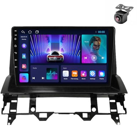 Android 13 Car Radio para Mazda 6 Atenza GG 2002 2003 2004 2005-2008 2 DIN de Coche NAVEGACIÓN con Pantalla Táctil 9 Pulgadas Reproductor Multimedia Autoradio FM SWC Carplay (M150CP 4core 2+32G)