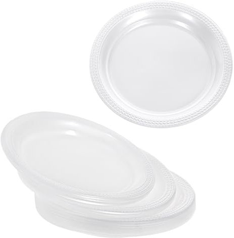 EURO CLASSIC Assiettes et bols légers en plastique transparent – Réutilisables et passent au lave-vaisselle/micro-ondes – 22,9 cm – Parfait pour les fêtes, les événements et une utilisation