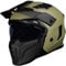 Black Street Fighter Open Face Motorcycle Helmet XL Matt Army Green