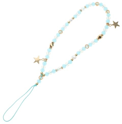 Artibetter Beaded Phone Strap Wrist Lanyard Star Charm Handmade Gemstone Phone Chain for Women Girls Mobile Hanging Cord Easy Install Case Decoration 22.00Cm