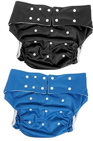 Healeved Culotte D'urinoir Lavable Pour Adulte Anti-fuite Taille Unique Réglable Lot 2 Pièces Couleurs Noir Et Bleu Confort Respirant Usage Maison Et Hospitalier Personnes Âgées