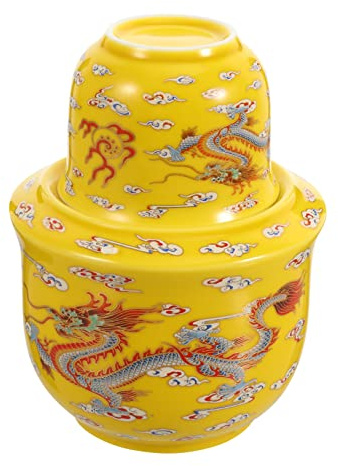 Cabilock Warm Wine Jug Wine Warm for Mulled Vintage Cups and Saucers Keep Cups for Hot Drinks