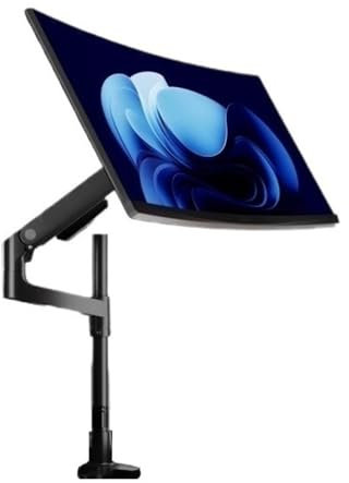Monitorständer Robuste Schreibtischhalterung for einen einzelnen Monitor, passend for 17-49-Zoll-Bildschirme, Einzelmonitorhalterung, hält 20 kg, mit Gasfeder Verstellbarer Monitorarm, VESA-Halterung