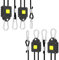 Ratschen-Aufhänger für Pflanzenlampen – 2er-, 4er-, 6er- & 8er-Sets mit robusten Karabinern und langlebigem Seil, vielseitig einsetzbar für Indoor-Gardening, Grow-Zelte und Werkstatt. (8,Schwarz)