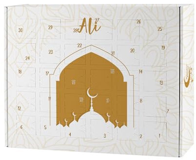 Herz & Heim® DIY Ramadan Kalender mit Wunschnamen (Goldenes Fenster)