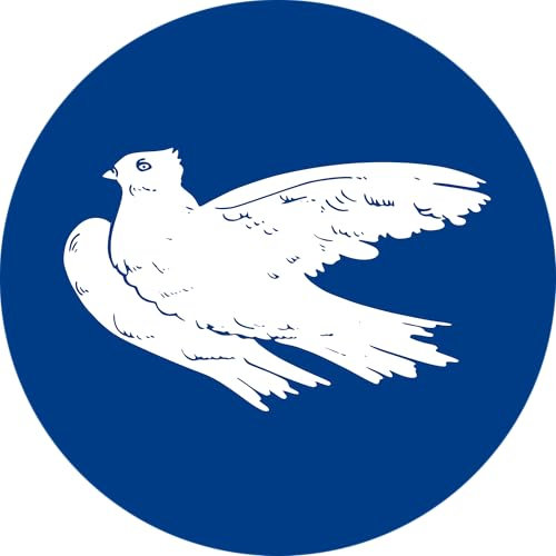 2 x Aufkleber DDR Friedenstaube ca. 9 cm rund Sticker (Doppelpack!) Carsticker Autoaufkleber Flagge Fahne