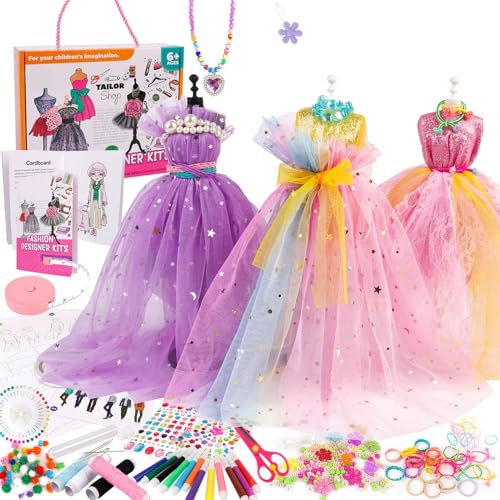 Girls Fashion Studio Kit - Kleidungsdesign -Aktivität, Näh- und Styling -Kit | Fashion Sketching- und Nähkit mit Schaufensterpuppen, kreatives -Schneiderler, trendiges Outfit-Crafting, praktisches