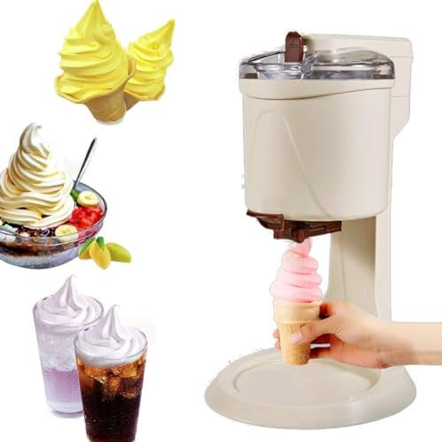 QUSYZD Softeismaschine, Home DIY Küche Automatische Mini Frucht Softeismaschine, Gesund, Einfache One-Push-Bedienung,