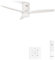 CREATE / WINDCALM S/Ventilador de techo ABS con luz blanco con controlador y mando / 40W, Silencioso, Ø112 cm, 6 velocidades, 3 temperaturas de luz, temporizador, función verano-invierno