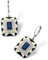 IOETSEUT Mode Blauer Stein Art Deco Stil Tropfen Ohrhänger Frau Charme Braut Engagement Hochzeit Schmuck Geschenk