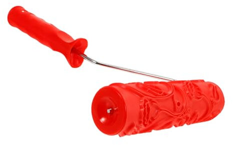 Lurrose Rouleau En Caoutchouc Gaufré Texturé Rouleaux De Peinture Rouleau Pour L'artisanat Roller Décoratif Rouleau De Peinture Gaufrage Des Murs Outil Petit Mur Brosse Rouleau Plastique