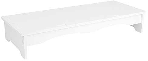 DOITOOL Weißer Monitorständer aus PVC für Büro und Schreibtisch