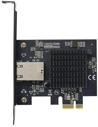 Rudiaoa Tarjeta Red RJ45 RJ45 Adaptador Redes PCIe 1G/2.5.0G/5.0G/10GBPS Gigabit Ethernet Networking Tarjeta