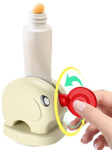 Toothpaste Squeezer Roller - Toothpaste Roller Squeezer Tool | Elephant Design Manual Cream Wringer With Handles Reusable Tooth Paste Holder Pump Dispenser Stand Saves Cream
