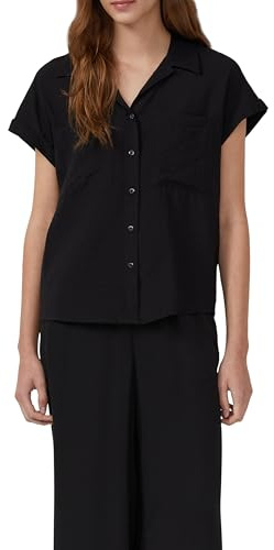 s.Oliver Bluse aus Strukturiertem Viskosemix mit aufgesetzter Tasche