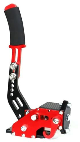 MNEVZX Hydraulic Handbrake Handbrake For Logitech T248P Steering Wheel To Play PC PS4 PS5 Console Racing Game Simracing Adapter MOD Parking Brake(Red handbrake)