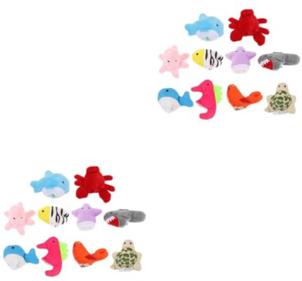 Kisangel 20 Stck Teiliges Meerestiere Fingerpuppen Set aus Kleine Bunte Tierfiguren mit und Beinen Kindgerechtes Erzählspielzeug für Junge Mädchen und Hohe Handpuppen