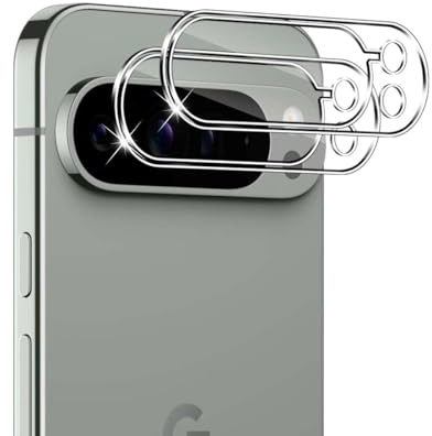 GEEMEE Lens Screen Protector For Google Pixel 9 Pro XL, 9H Hardness Scratch-Proof Explosion-Proof Camera Protective Film, HD Clear Anti Fingerprint Bubble Free Glass -2 Pack